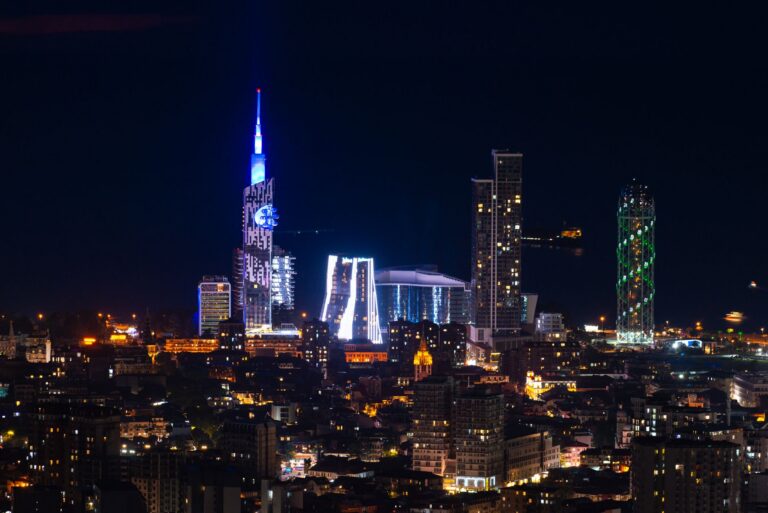 Batumi skyline at night, Georgia