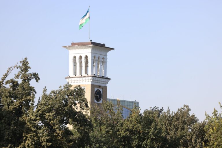 Historic clock tower, Tashkent, Uzbekistan
