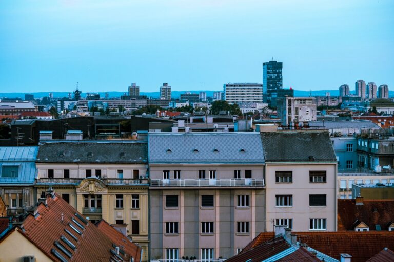 Zagreb rooftops and skyline, Croatia